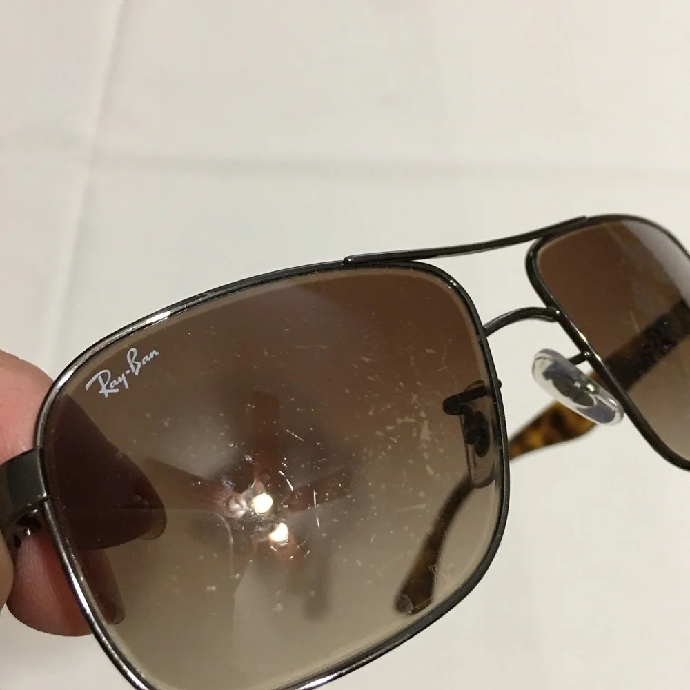 Ray-Ban RB3516 Polished Gunmetal Brown Sunglasses 004/13 Italy Frame Only